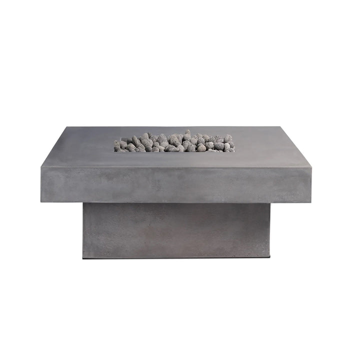 Crete Design Platz 44" Square Concrete Fire Pit Table