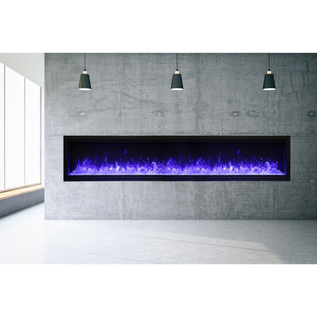 Amantii 100" Symmetry SYM-100-XT Built in Smart Extra Tall Outdoor Electric Fireplace