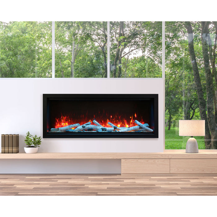 Amantii 100" Symmetry SYM-100-XT Built in Smart Extra Tall Outdoor Electric Fireplace