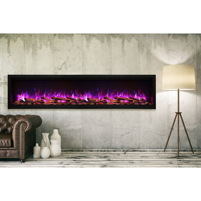 Amantii 100" Symmetry SYM-100-XT Built in Smart Extra Tall Outdoor Electric Fireplace