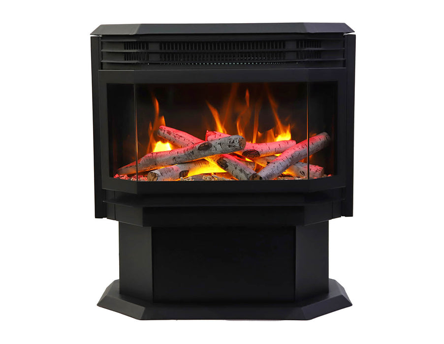 Amantii 26" Sierra Flame Freestanding Electric Fireplace with Logs