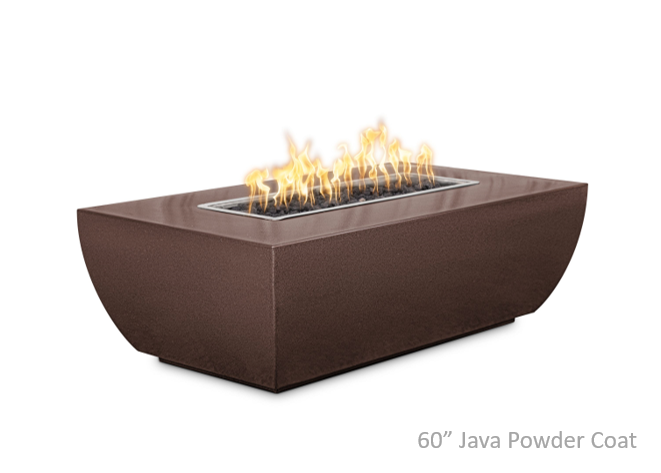 The Outdoor Plus Avalon Linear Metal Fire Pit - 24" Tall + Free Cover