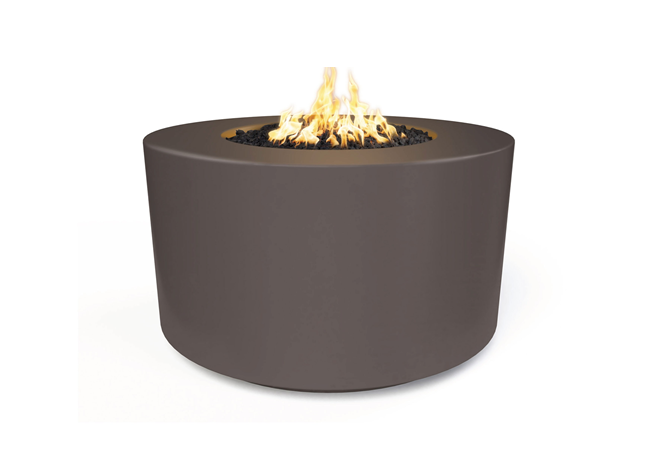 The Outdoor Plus 72" Florence Concrete Fire Pit / 20" Tall + Free Cover