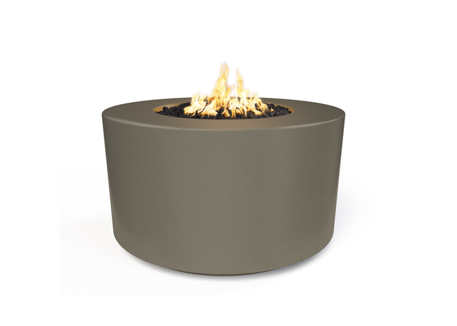 The Outdoor Plus 72" Florence Concrete Fire Pit / 20" Tall + Free Cover