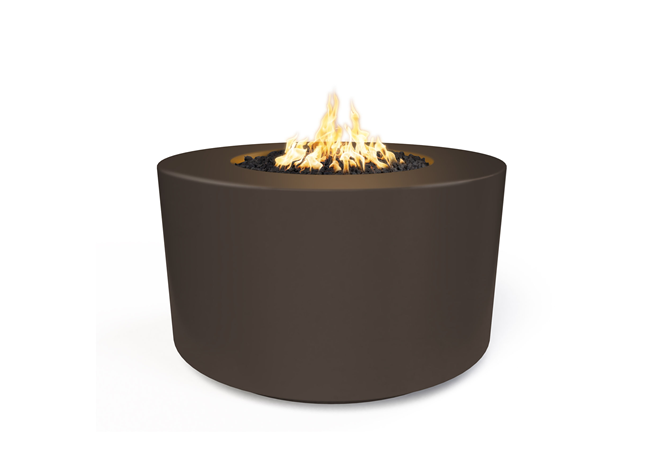 The Outdoor Plus 72" Florence Concrete Fire Pit / 20" Tall + Free Cover