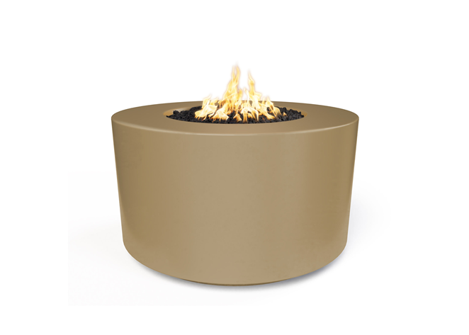 The Outdoor Plus 72" Florence Concrete Fire Pit / 20" Tall + Free Cover