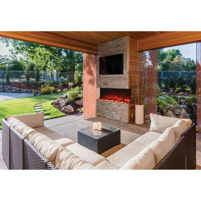 Amantii 60" Tru-View XL Deep Built-In Indoor Outdoor 3 Three Sided Electric Fireplace