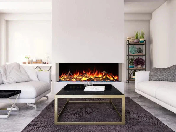 Amantii 55" Tru View Bespoke Built-In Indoor Outdoor 3 Sided Electric Fireplace