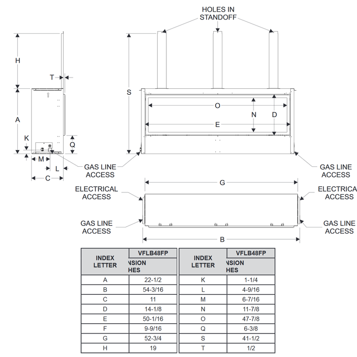 Empire Boulevard 48 Linear Vent Free Gas Fireplace - VFLB48FP