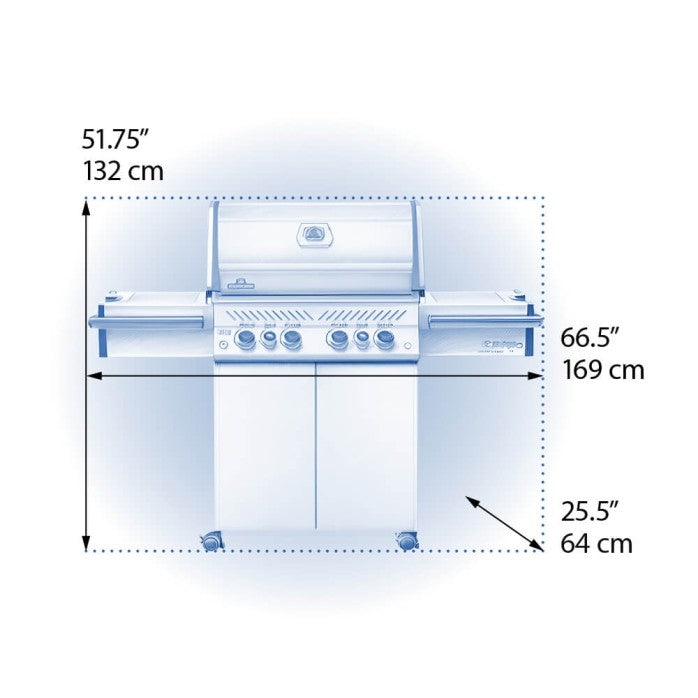 Napoleon Prestige PRO 500 Gas Grill with Infrared Rear & Side Burners - PRO500RSIB