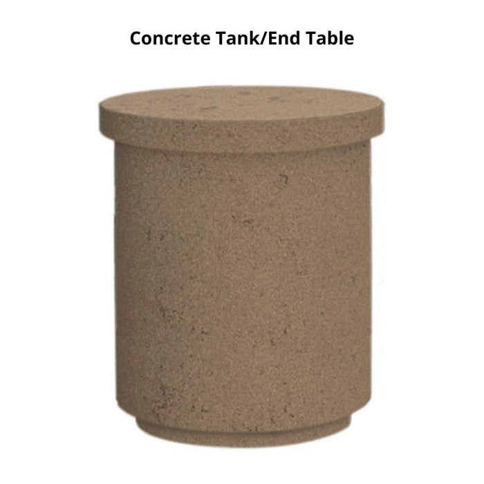 American Fyre Designs Marseille 32-Inch Round Concrete Gas Fire and Water Bowl