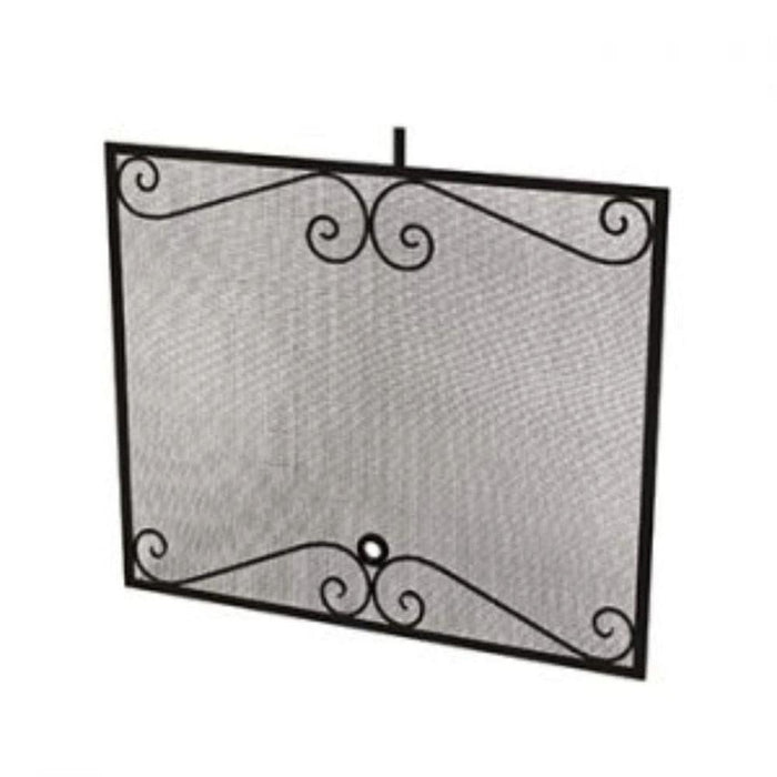 American Fyre Designs Black Scroll Screen for Cordova Fireplace