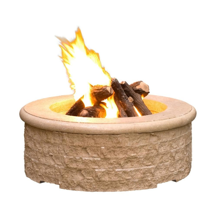 American Fyre Designs Chiseled 39” Round Gas Fire Pit