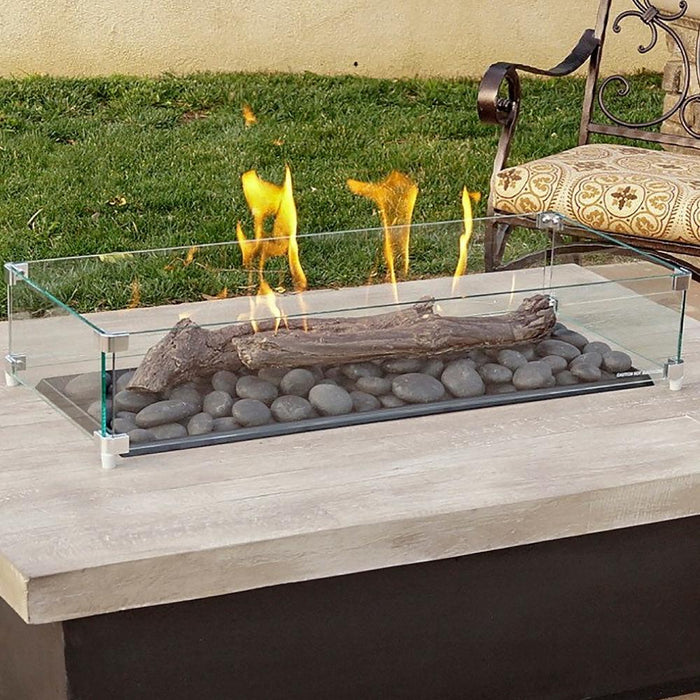 American Fyre Designs Contempo 52-Inch "Reclaimed Wood" Rectangular Gas Fire Pit Table