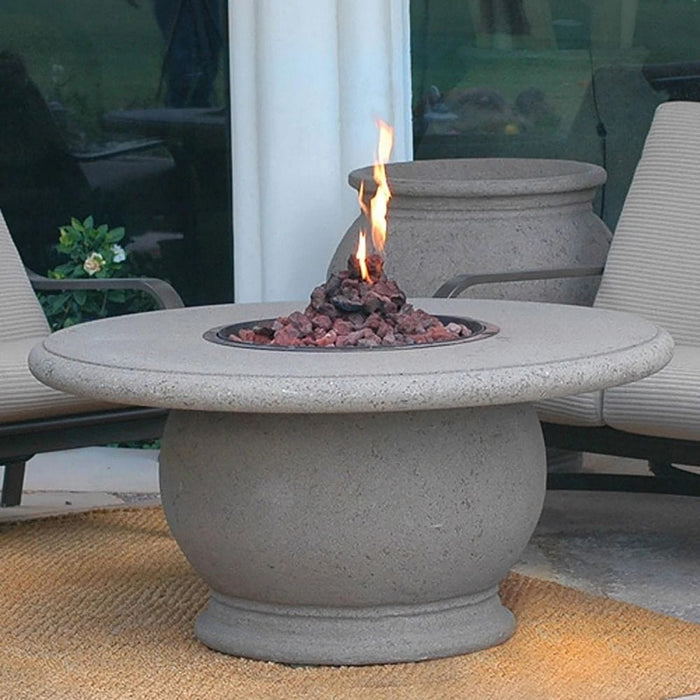 American Fyre Designs Amphora 48-Inch Concrete Round Gas Fire Pit Table