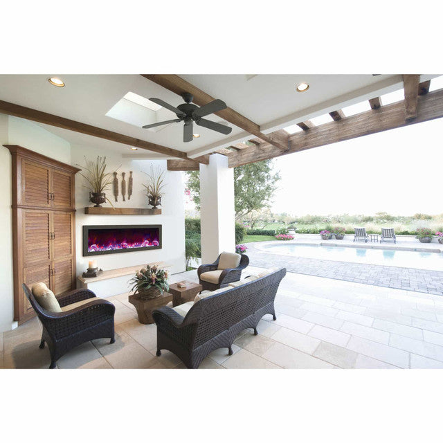 Amantii 50" Panorama Slim BI-50-SLIM-OD Linear Indoor or Outdoor Electric Fireplace