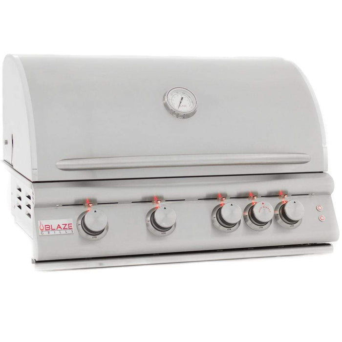 Blaze - Premium LTE Built-In Gas Grill - 32", 4 Burners, Rear Infrared Burner, Grill Lights