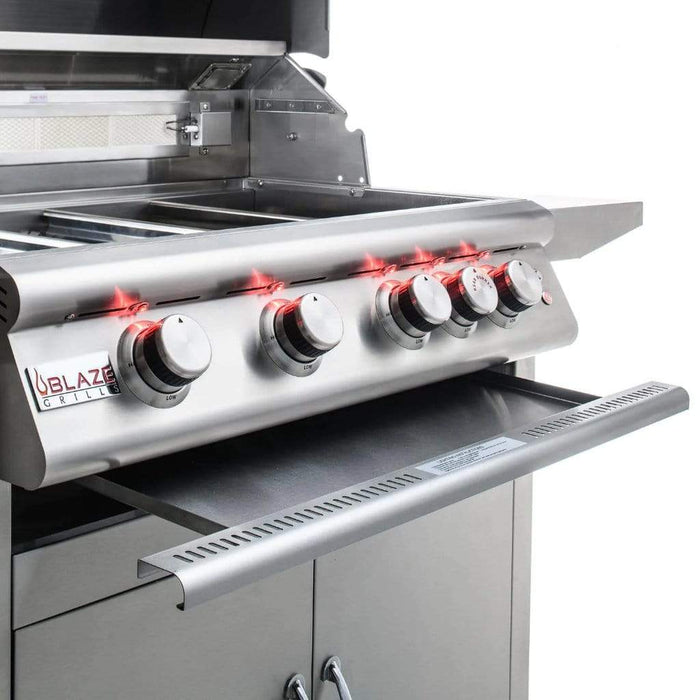 Blaze Premium Lte 32 Inch 4 Burner Freestanding Gas Grill With Grill Lights