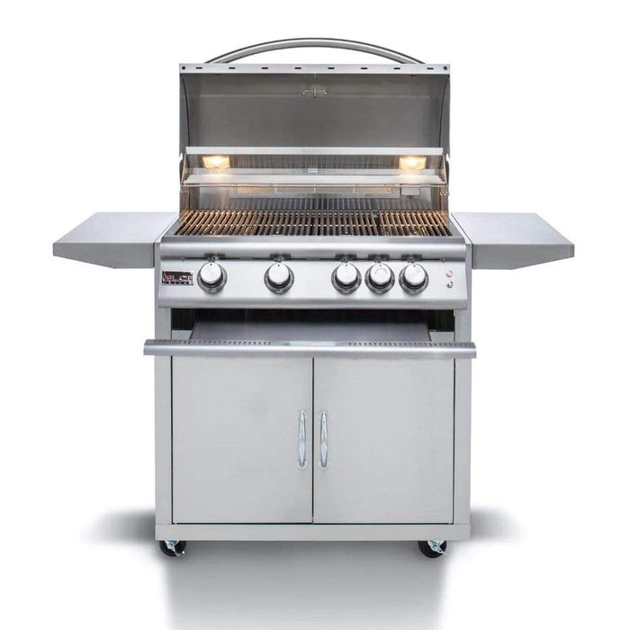 Blaze Premium Lte 32 Inch 4 Burner Freestanding Gas Grill With Grill Lights