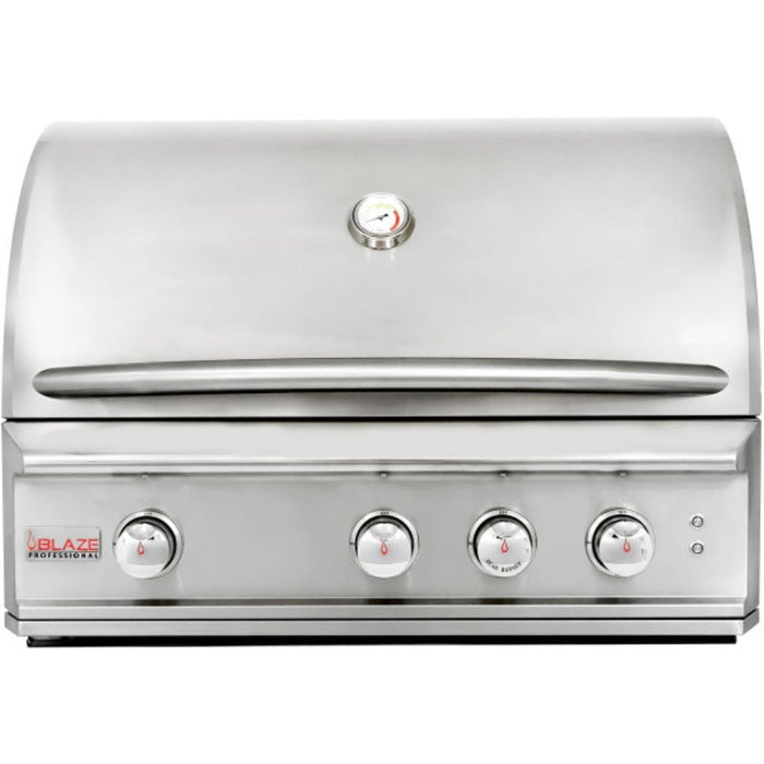 Blaze - Professional LUX 34" 3-Burner Built-In Gas Grill with Rear Infrared Burner