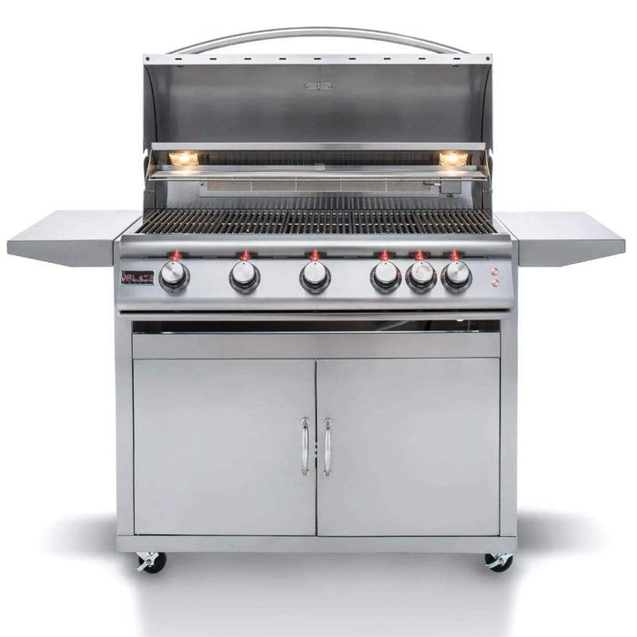 Blaze Premium LTE 40 Inch 5 Burner Freestanding Gas Grill With Analog Thermometer