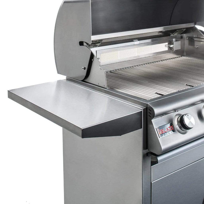 Blaze - 32" Premium LTE Marine Grade Freestanding Gas Grill - 4 Burners, Rear Infrared Burner, Grill Lights