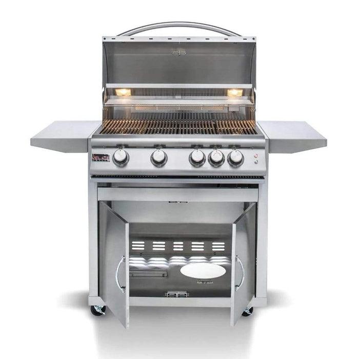 Blaze - 32" Premium LTE Marine Grade Freestanding Gas Grill - 4 Burners, Rear Infrared Burner, Grill Lights