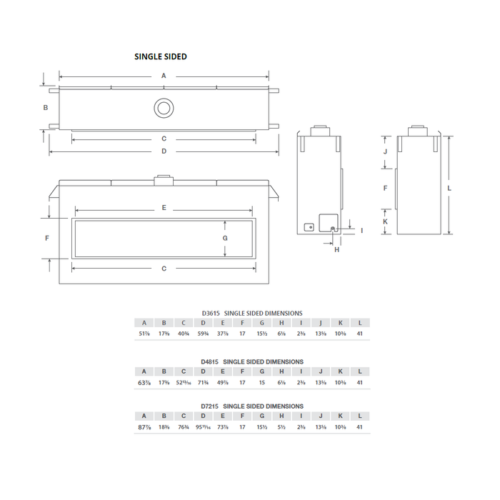 Montigo Distinction 36 Single-Sided Direct-Vent Gas Fireplace - D3615NI-2