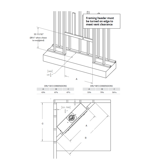 Montigo DelRay 48 Linear Direct-Vent Gas Fireplace - DRL4813NI