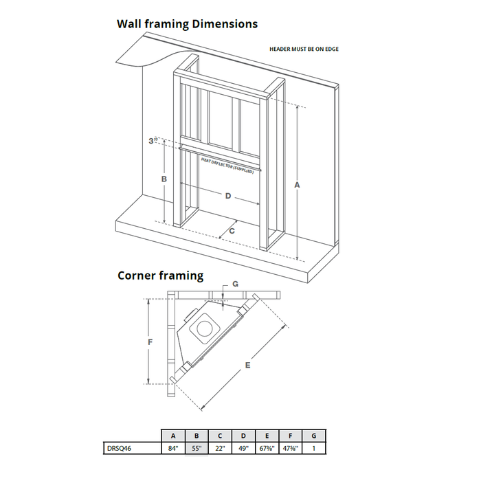 Montigo DelRay 46 Square Direct-Vent Gas Fireplace - DRSQ46NI