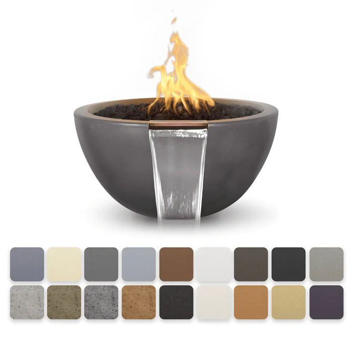 The Outdoor Plus - Luna GFRC Concrete Round Fire & Water Bowl 38"