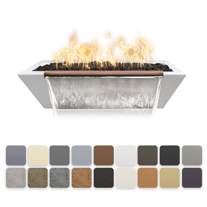 The Outdoor Plus - Linear Maya GFRC Concrete Fire & Water Bowl 48"