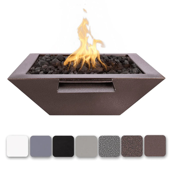 The Outdoor Plus - Maya Powder Coated Steel Square Fire & Water Bowl 30"