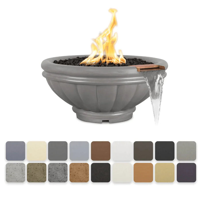 The Outdoor Plus - Roma GFRC Concrete Round Fire & Water Bowl 24"