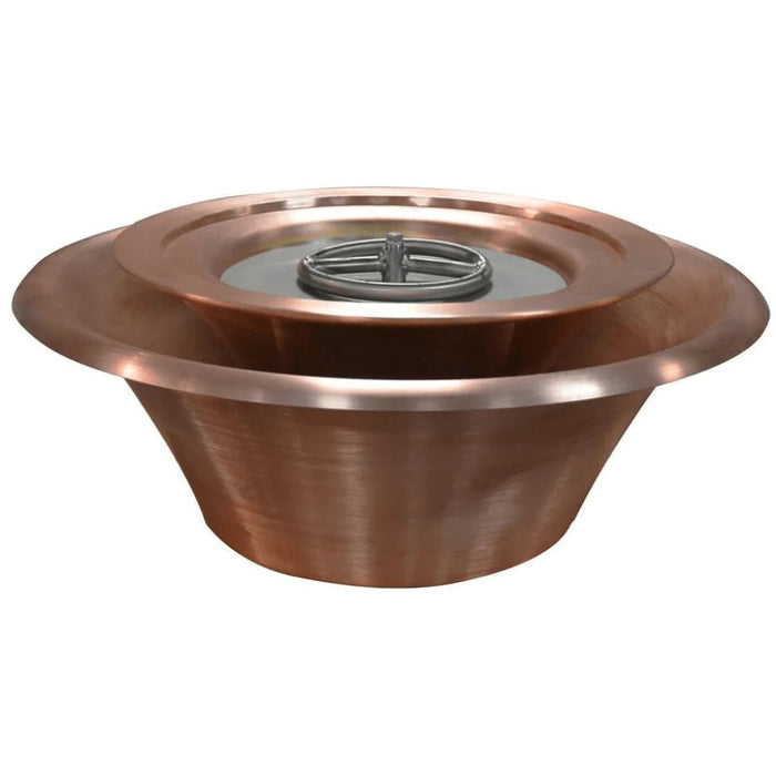 The Outdoor Plus - Cazo Hammered Copper 360° Spill Round Fire & Water Bowl 36"