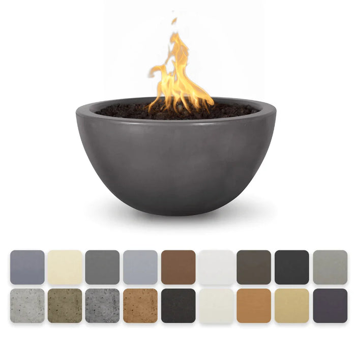 The Outdoor Plus Luna GFRC Concrete Round Fire Bowl 30" - Top-Quality Pool Fire Bowls