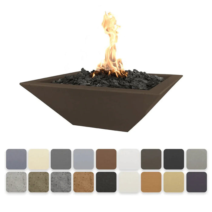 The Outdoor Plus - Maya GFRC Concrete Square Fire Bowl 30"