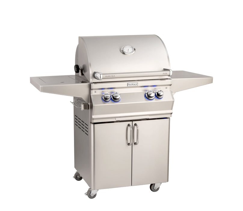 Fire Magic Aurora 24" Portable Gas Grill A430s w/ Flush Mounted Single Side Burner