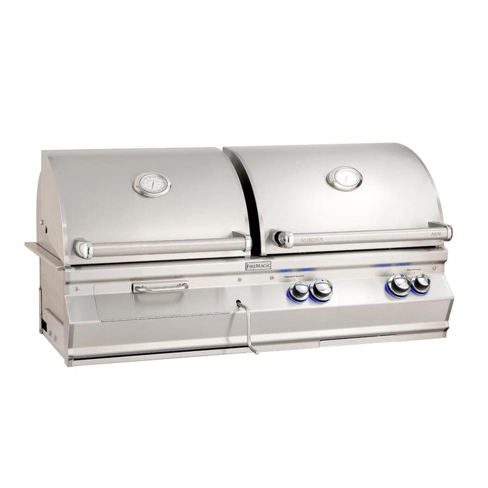 Fire Magic Aurora 46" Built-In Gas & Charcoal Combo Grill with Analog Thermometers A830i