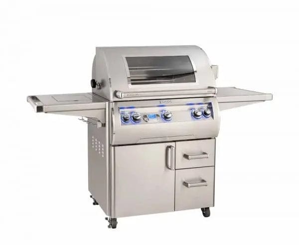 Fire Magic Echelon Diamond 30" Portable Grill with Digital Thermometer & Flush Mounted Single Side Burner E660s