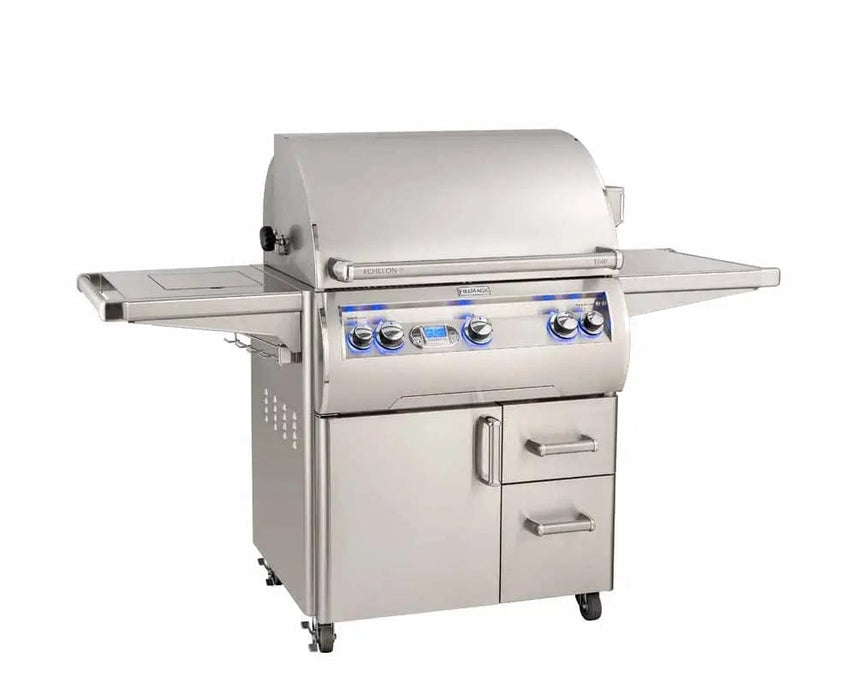 Fire Magic Echelon Diamond 30" Portable Grill with Digital Thermometer & Flush Mounted Single Side Burner E660s