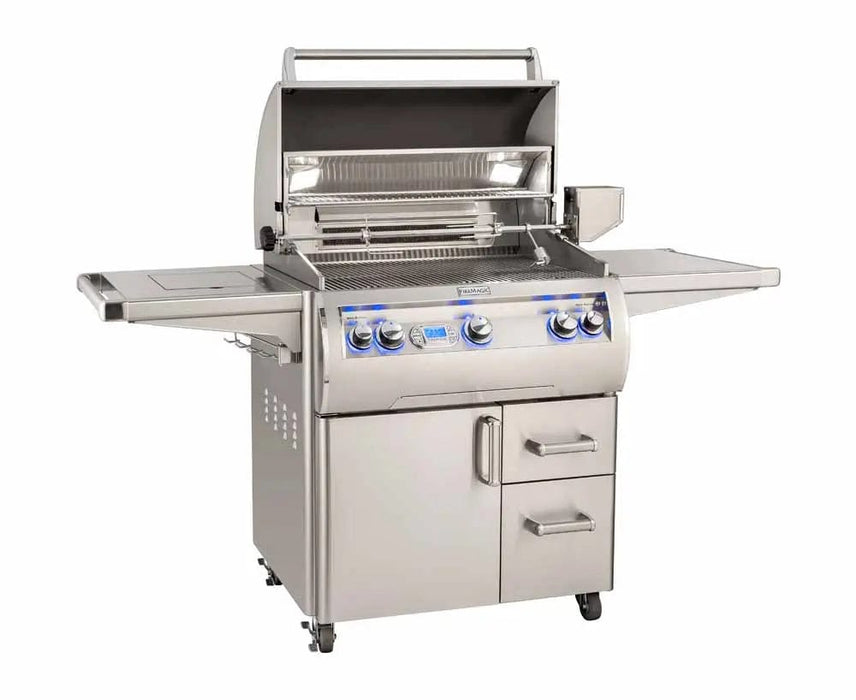 Fire Magic Echelon Diamond 30" Portable Grill with Digital Thermometer & Flush Mounted Single Side Burner E660s