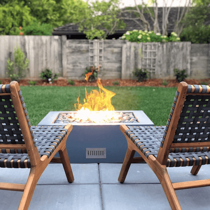 The Outdoor Plus - Quad GFRC Concrete Square Liquid Propane Fire Pit 42"