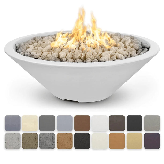 The Outdoor Plus - Cazo Wide Ledge GFRC Concrete Round Liquid Propane Fire Pit 60"