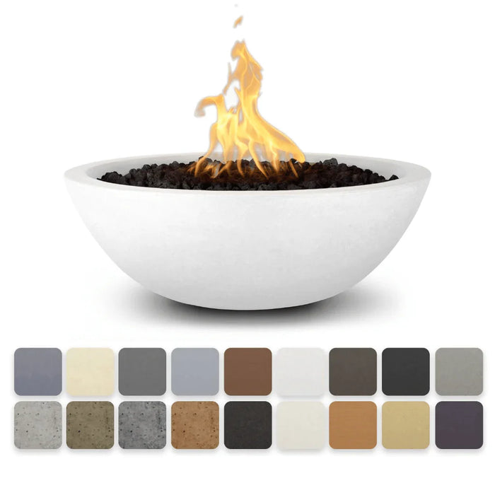 The Outdoor Plus - Sedona Narrow Ledge GFRC Concrete Round Liquid Propane Fire Pit 48"