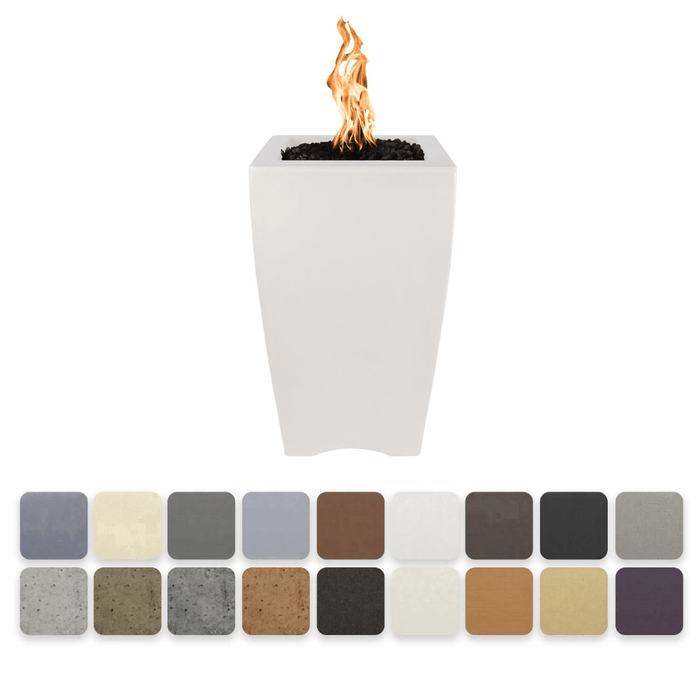 The Outdoor Plus - Baston Pillar GFRC Concrete Square Liquid Propane Fire Pit Without Access Door 20"