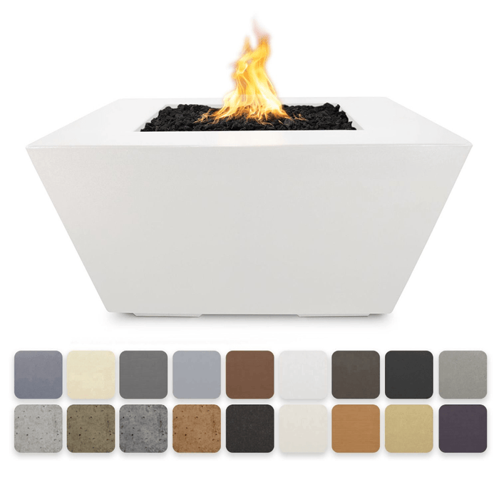 The Outdoor Plus - Redan GFRC Concrete Square Liquid Propane Fire Pit 36"