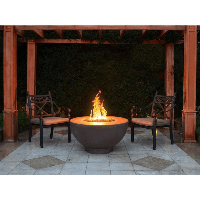 The Outdoor Plus - Sienna GFRC Concrete Round Natural Gas Fire Pit 37"