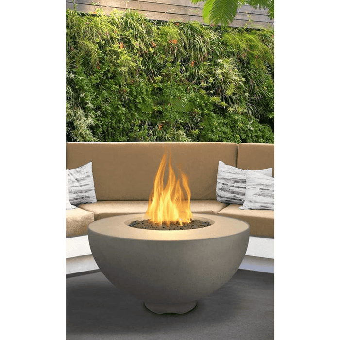 The Outdoor Plus - Sienna GFRC Concrete Round Natural Gas Fire Pit 37"