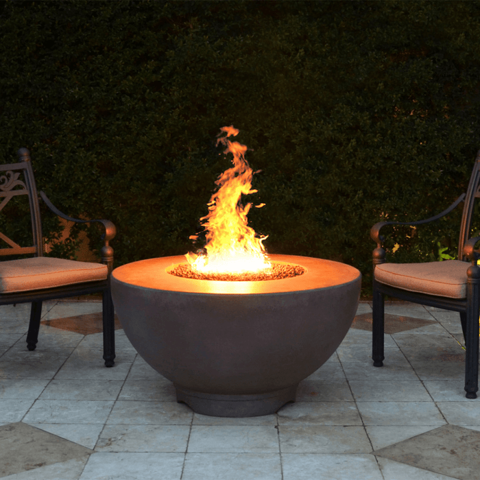 The Outdoor Plus - Sienna GFRC Concrete Round Natural Gas Fire Pit 37"